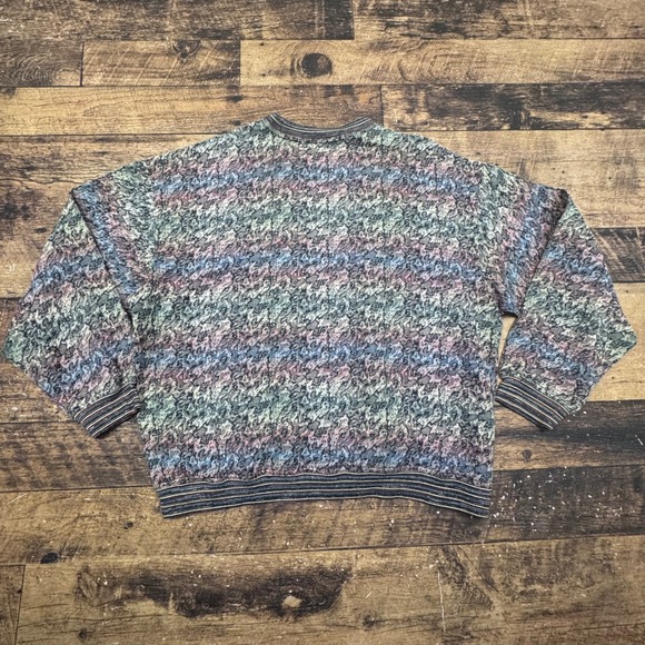 JHANE BARNES Menswear Textured Geometric Pattern Crewneck Sweater Made in Japan‎ - Picture 6 of 6